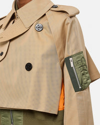 Sacai Sacai Women Cotton Gabardine X Nylon Twill Blouson