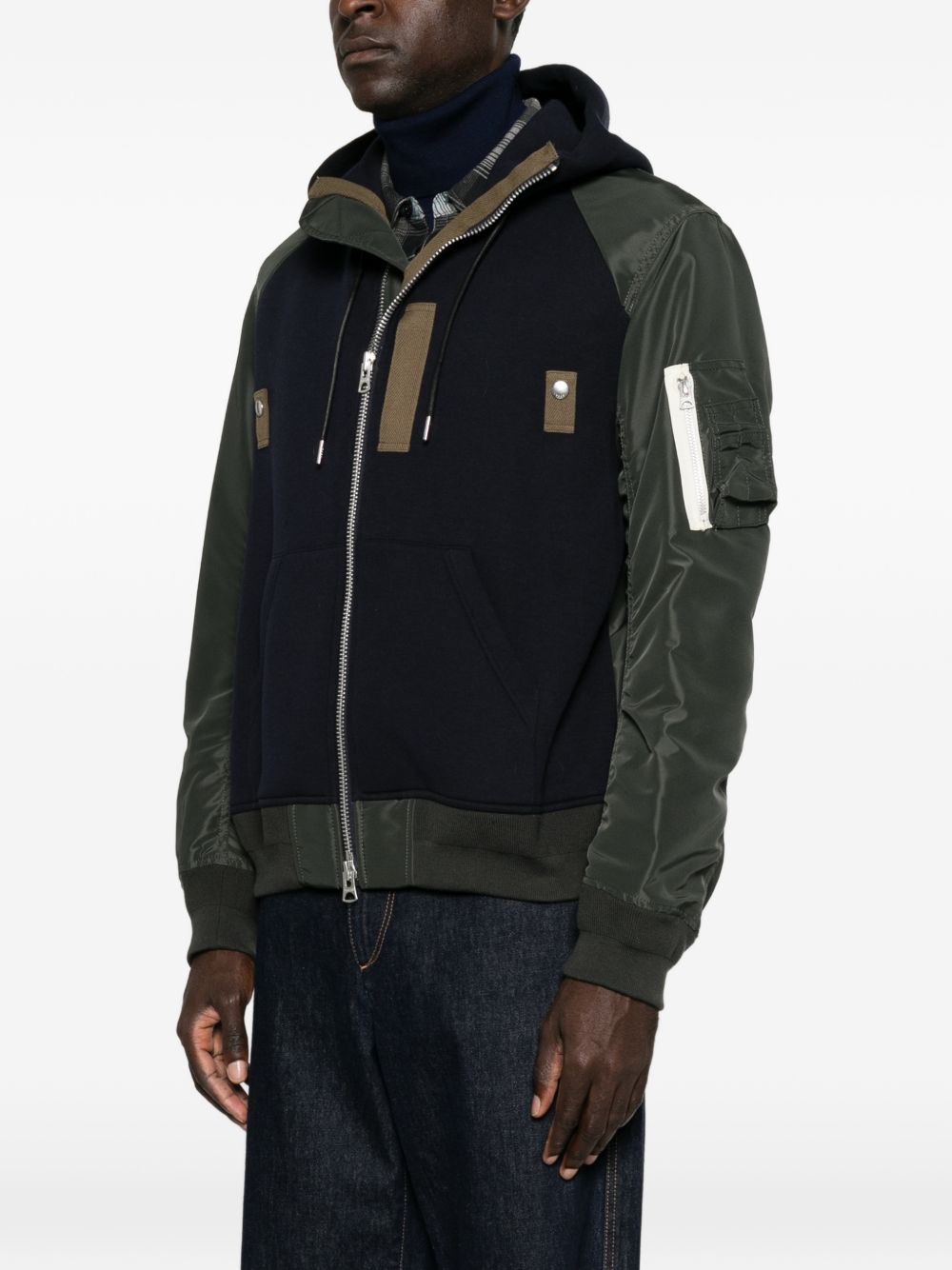Sacai Men Zipped Sweatshirt