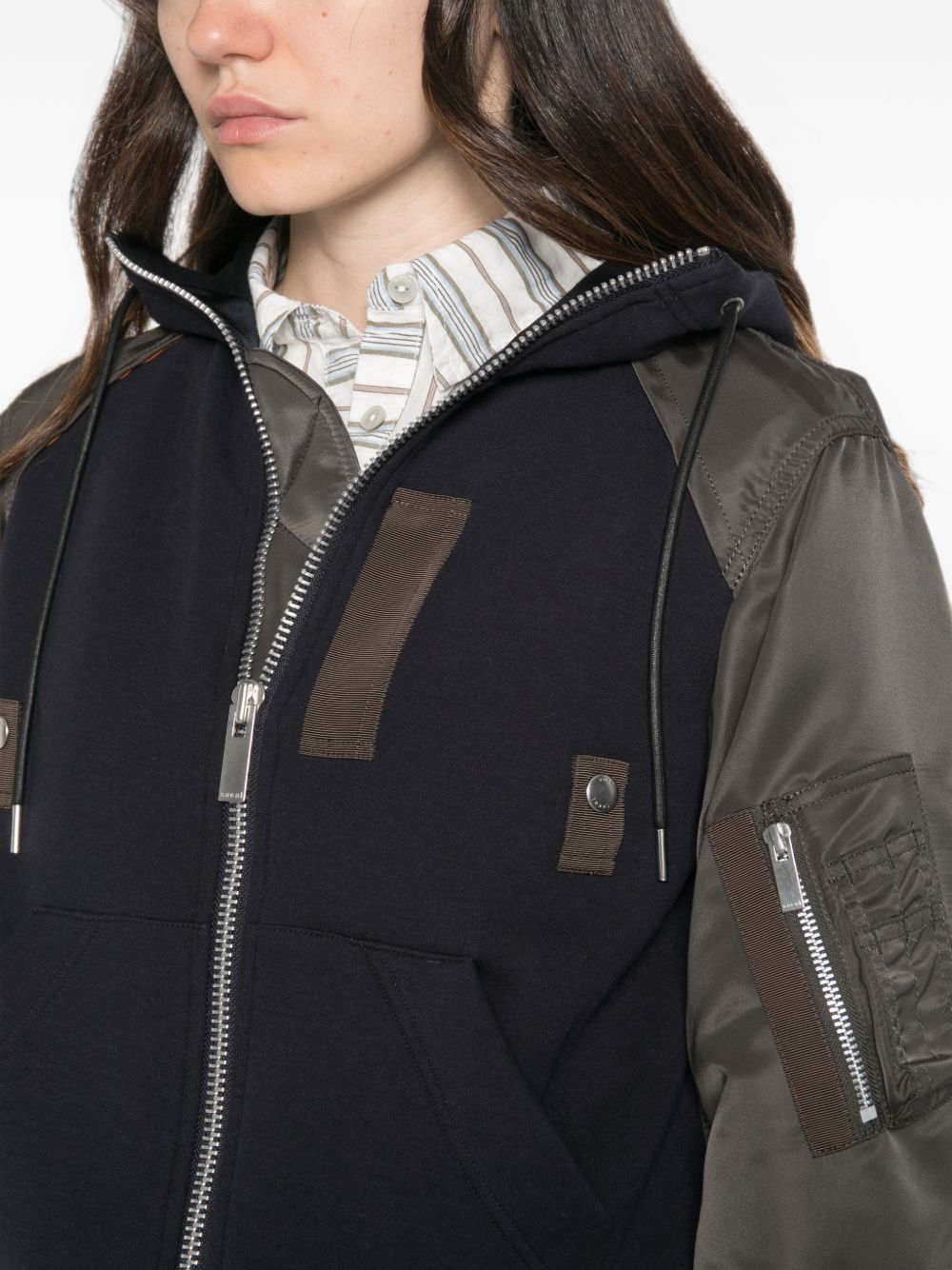 Sacai Women Cotton Blend Hoodie