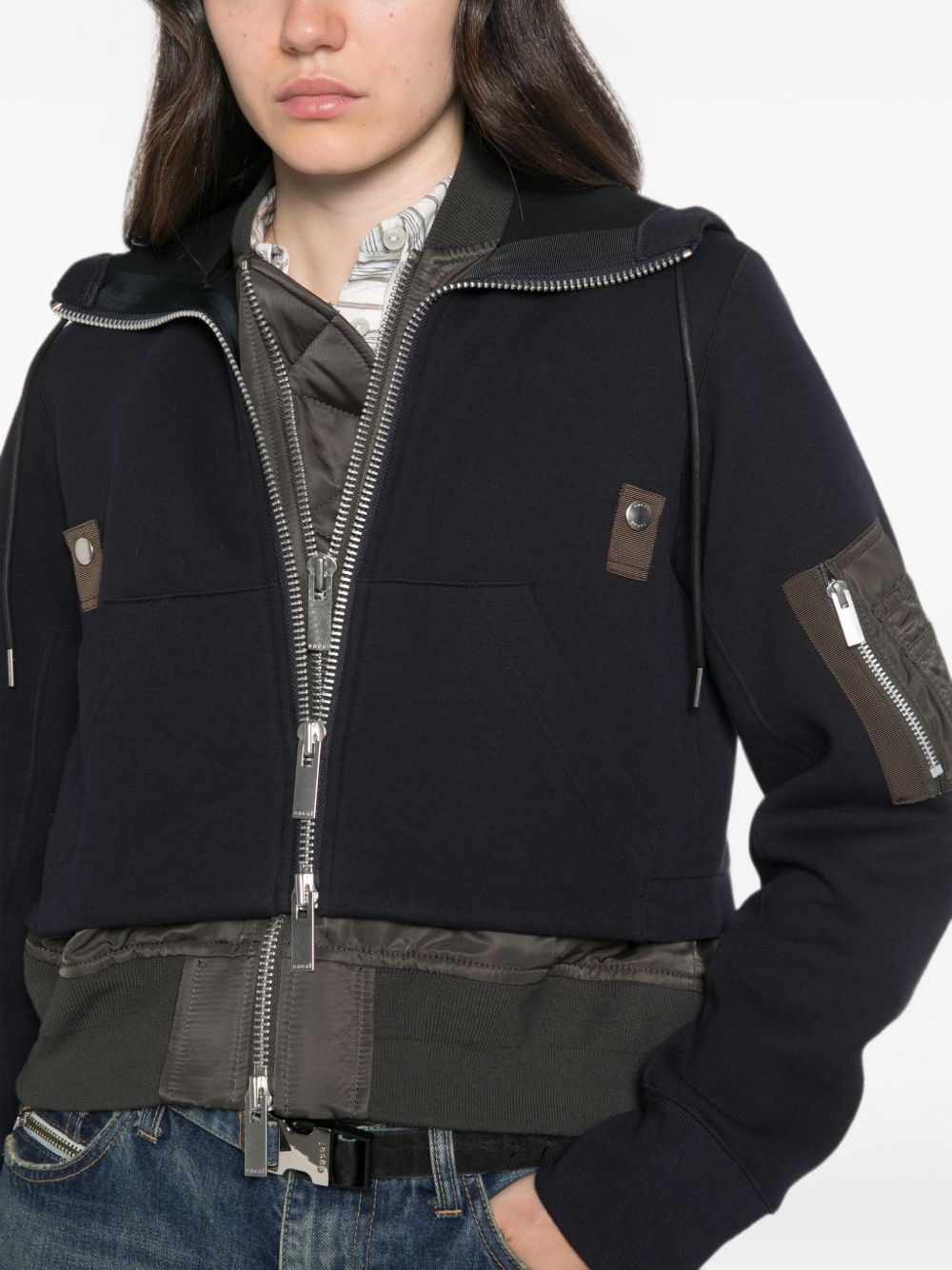 Sacai Women Cotton Blend Hoodie