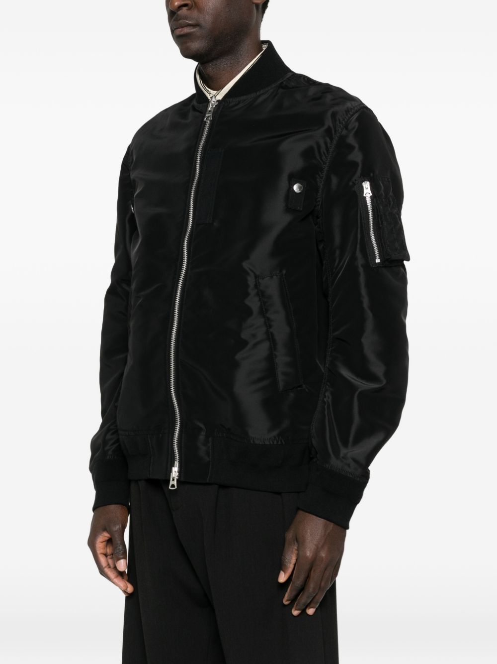 Sacai Men Nylon Bomber Jacket