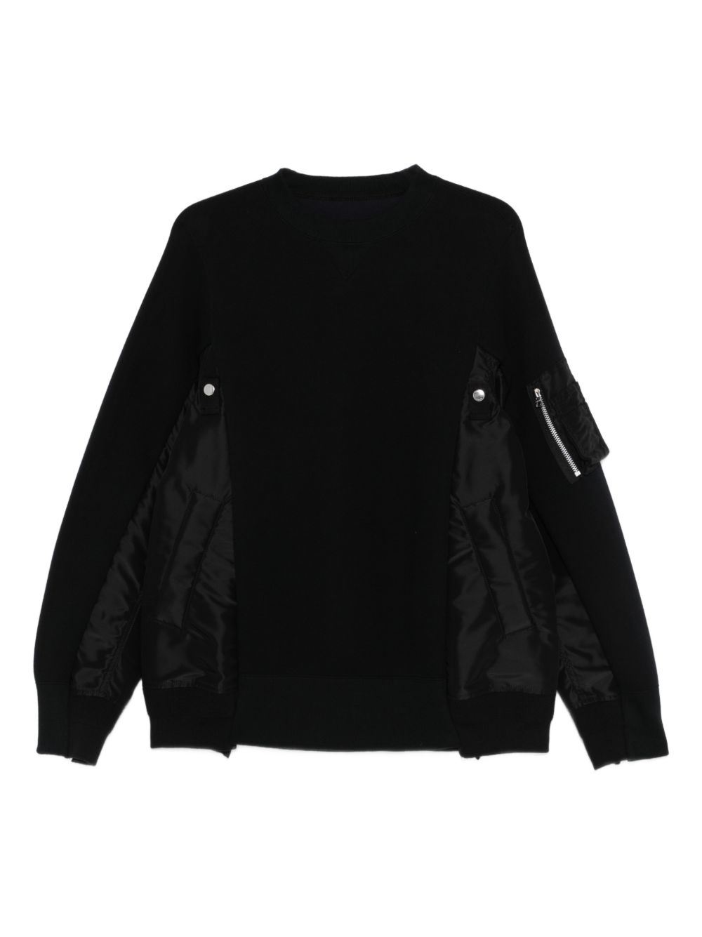 Sacai Men Nylon And Cotton Sweater