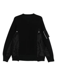 Sacai Men Nylon And Cotton Sweater