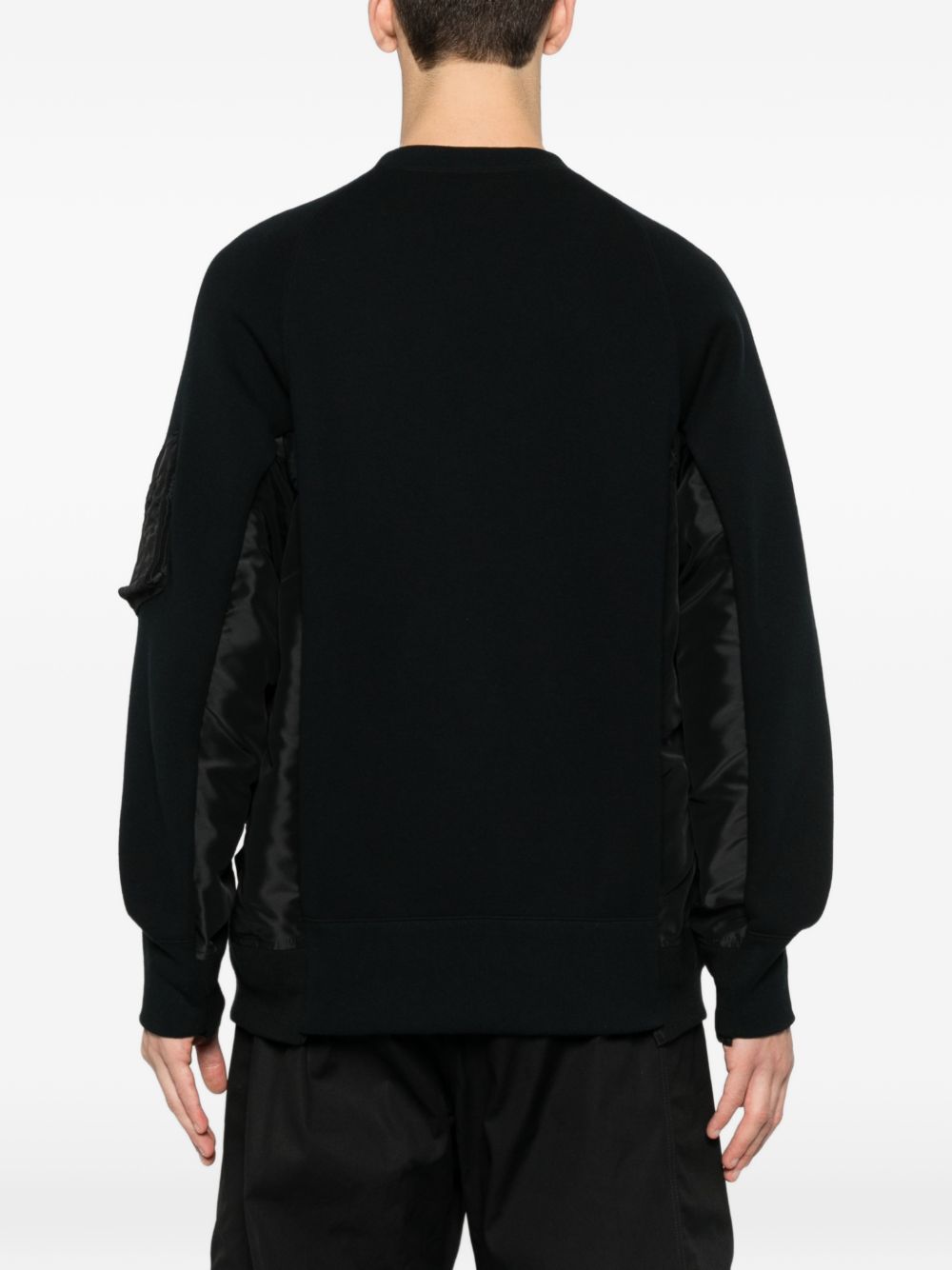 Sacai Men Nylon And Cotton Sweater