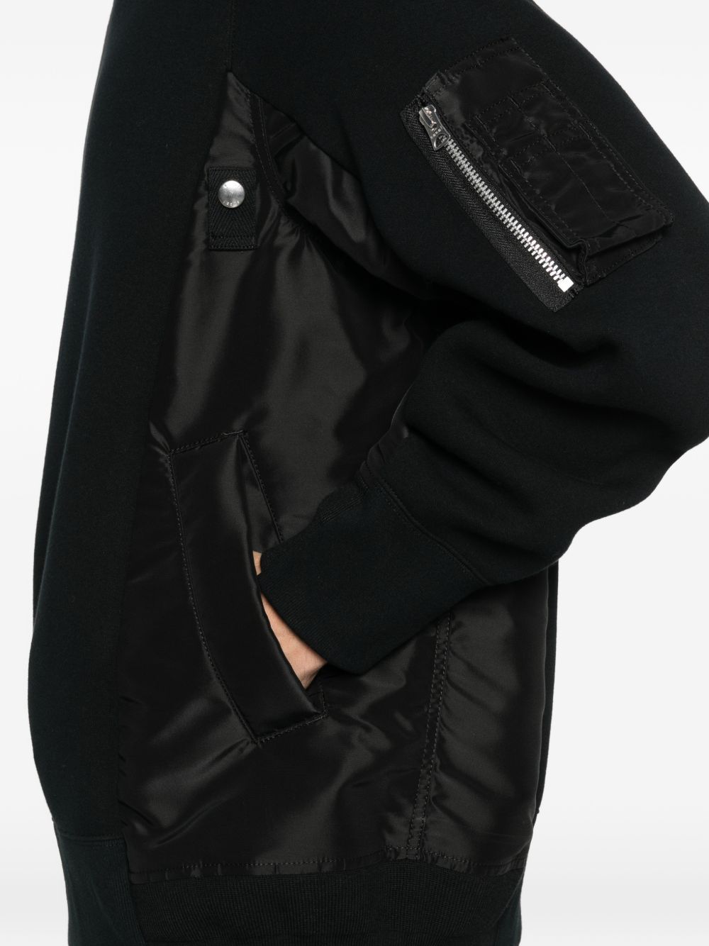 Sacai Men Nylon And Cotton Sweater