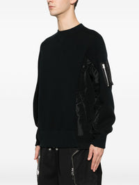 Sacai Men Nylon And Cotton Sweater