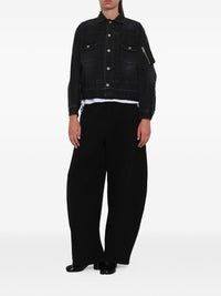 Sacai Women Denim And Nylon Blouson Jacket