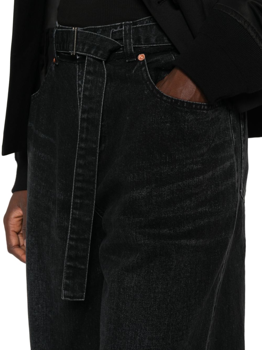 Sacai Women Wide-Leg Denim Jeans