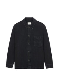 Saint Laurent Men Denim Cotton Overshirt