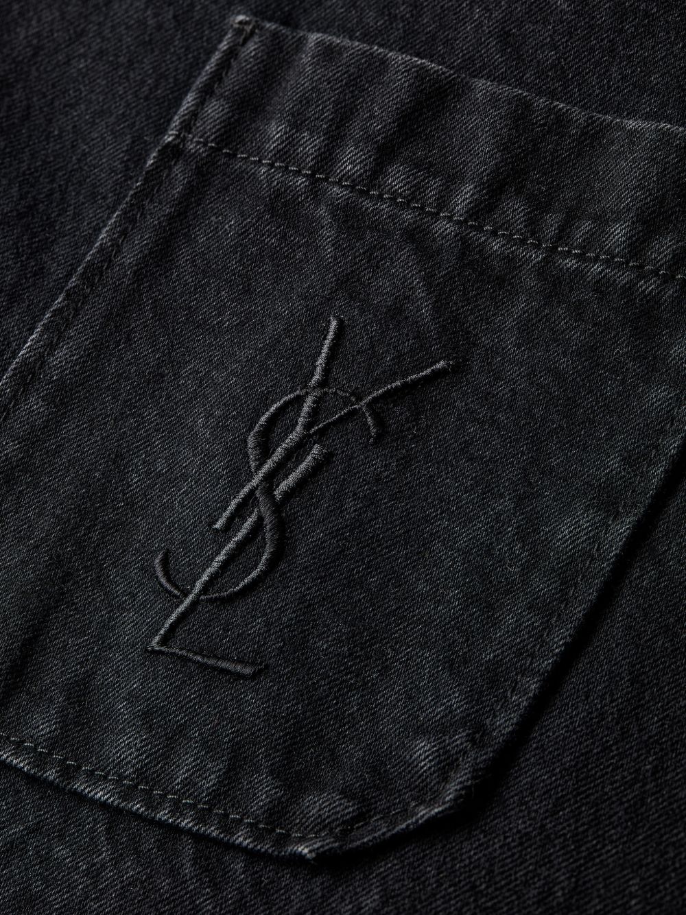 Saint Laurent Men Denim Cotton Overshirt
