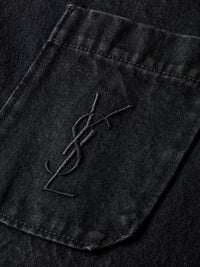 Saint Laurent Men Denim Cotton Overshirt