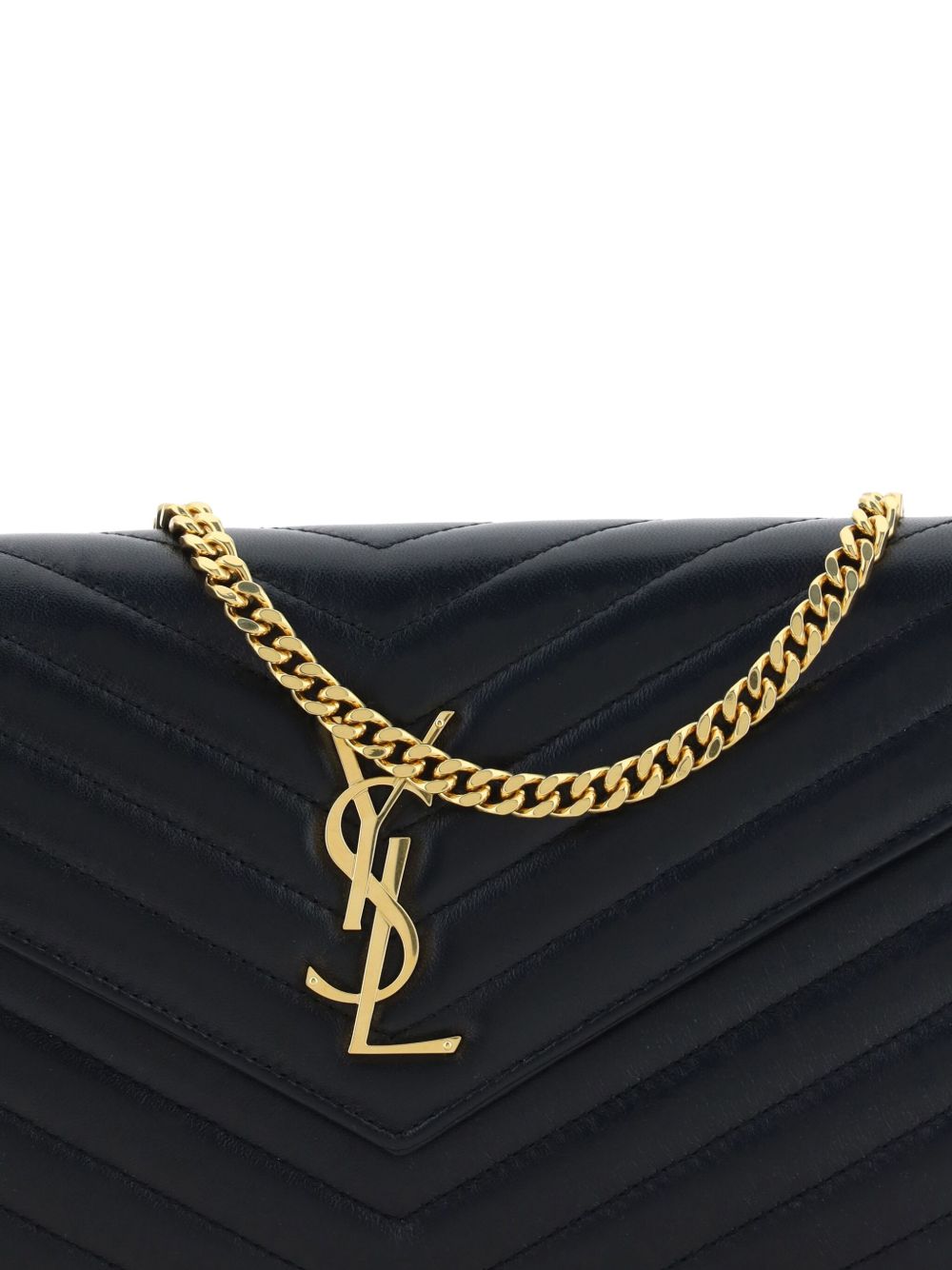 SAINT LAURENT Saint Laurent Women Cassandre Leather Wallet On Chain
