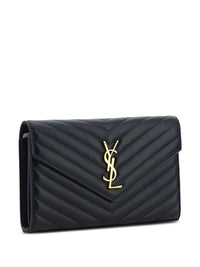 SAINT LAURENT Saint Laurent Women Cassandre Leather Wallet On Chain