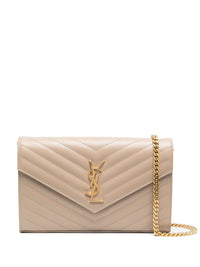 SAINT LAURENT Saint Laurent Women Cassandre Leather Wallet On Chain