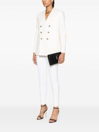 Saint Laurent Women Cassandre Leather Wallet On Chain
