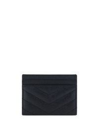 Saint Laurent Women Cassandre Leather Card Case