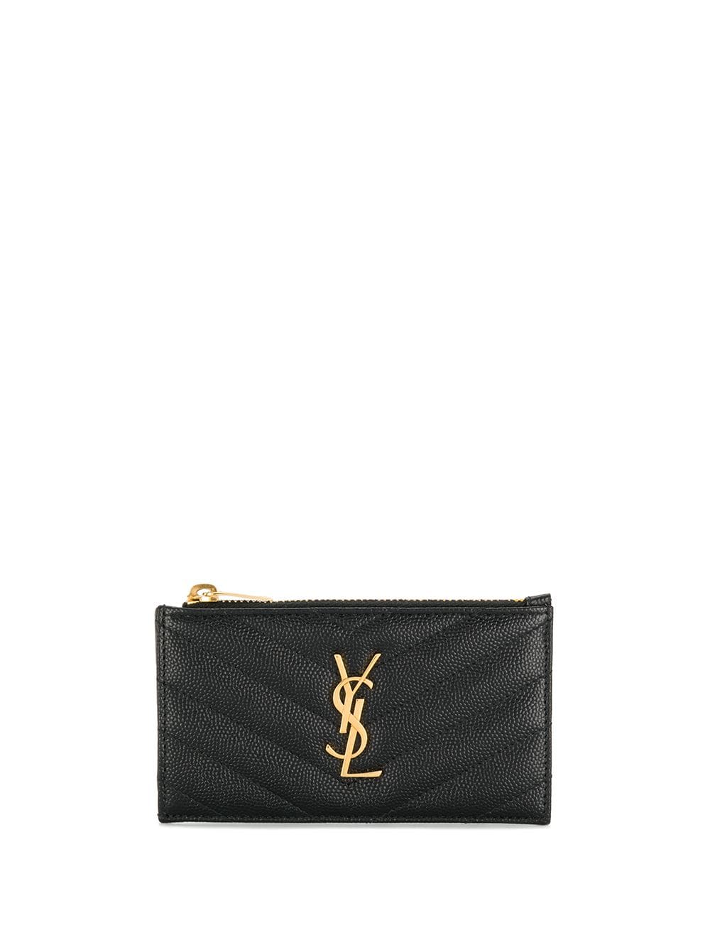 SAINT LAURENT Saint Laurent Women Cassandre Leather Card Case