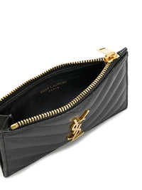 SAINT LAURENT Saint Laurent Women Cassandre Leather Card Case