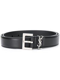 Saint Laurent Women Cassandre Leather Belt