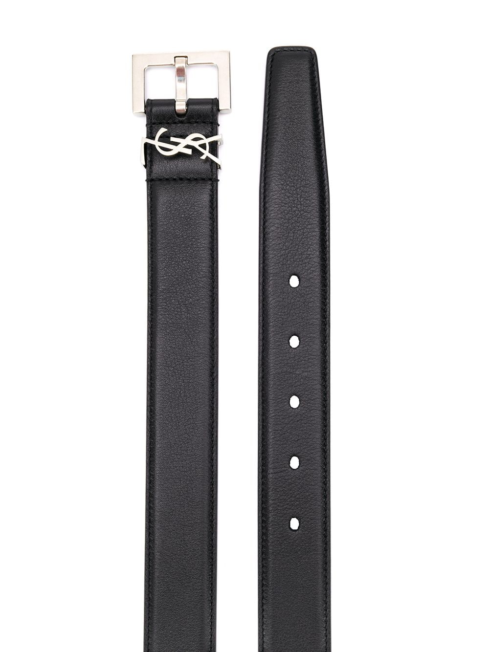 Saint Laurent Women Cassandre Leather Belt