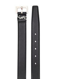 Saint Laurent Women Cassandre Leather Belt