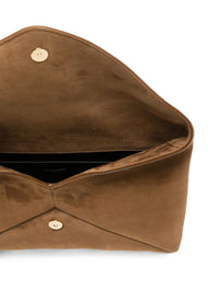 SAINT LAURENT Saint Laurent Women Envelope Cassandre Large Suede Leather Clutch