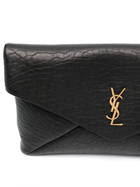 Saint Laurent Women Envelope Cassandre Large Leather Clutch