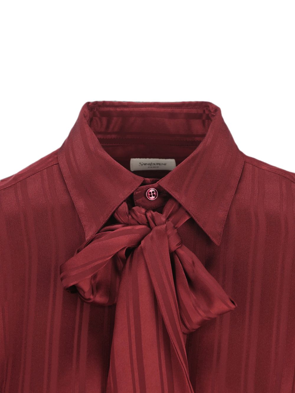 Saint Laurent Women Striped Silk Shirt