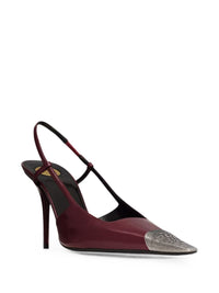 Saint Laurent Women Jeanne Leather Slingback Pumps