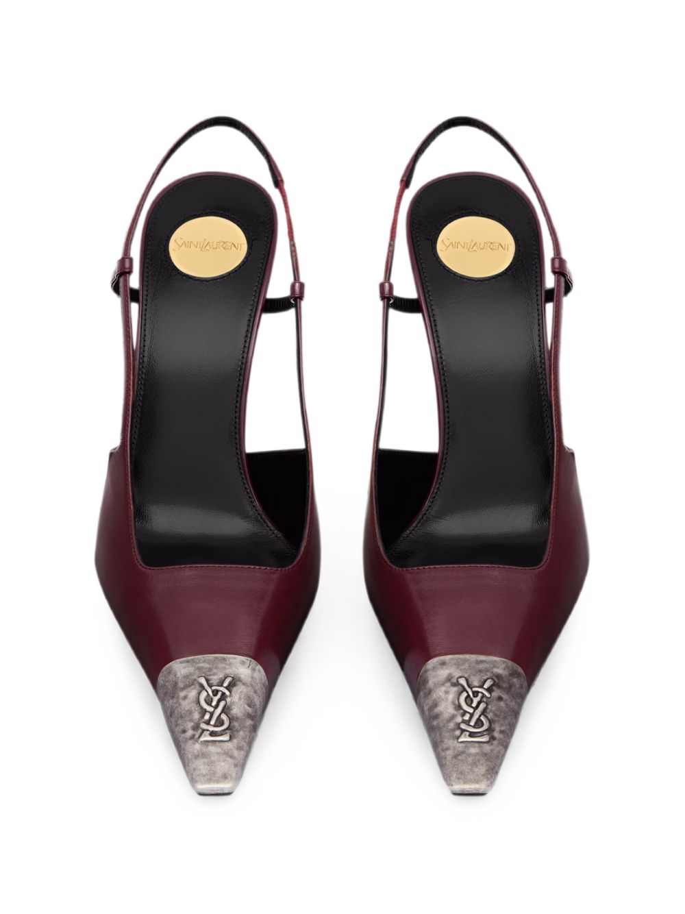 Saint Laurent Women Jeanne Leather Slingback Pumps