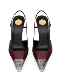 Saint Laurent Women Jeanne Leather Slingback Pumps