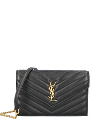 SAINT LAURENT Saint Laurent Women Envelope Cassandre Leather Wallet On Chain