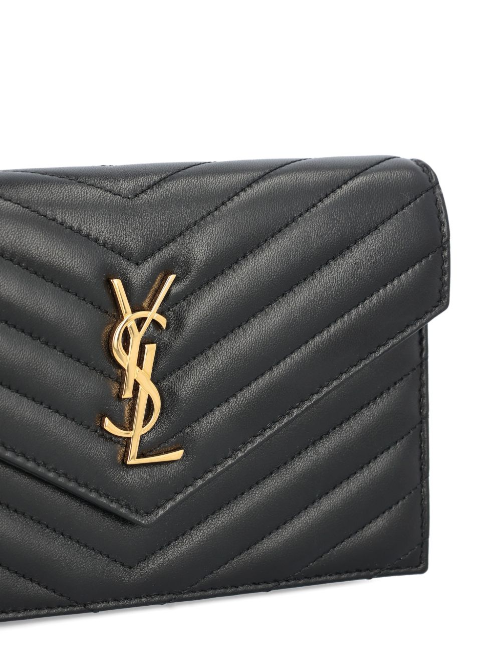 SAINT LAURENT Saint Laurent Women Envelope Cassandre Leather Wallet On Chain