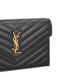 SAINT LAURENT Saint Laurent Women Envelope Cassandre Leather Wallet On Chain