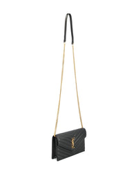 SAINT LAURENT Saint Laurent Women Envelope Cassandre Leather Wallet On Chain