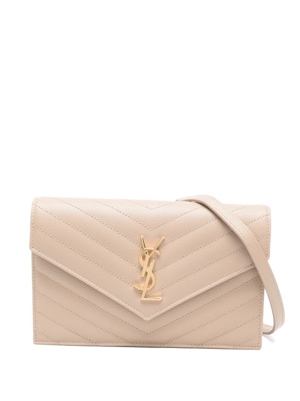 SAINT LAURENT Saint Laurent Women Envelope Cassandre Leather Wallet On Chain