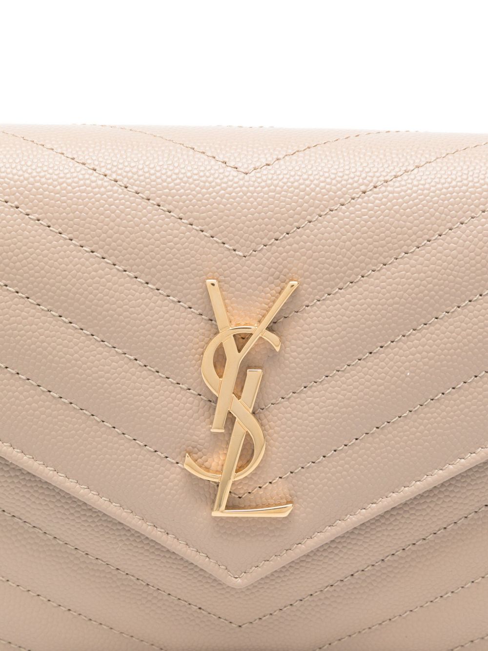 SAINT LAURENT Saint Laurent Women Envelope Cassandre Leather Wallet On Chain