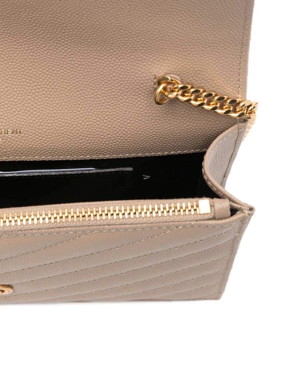 SAINT LAURENT Saint Laurent Women Envelope Cassandre Leather Wallet On Chain