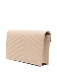 SAINT LAURENT Saint Laurent Women Envelope Cassandre Leather Wallet On Chain