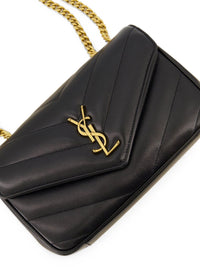 Saint Laurent Women Loulou Small Suede Leather Shoulder Bag