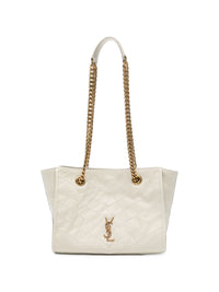 Saint Laurent Women Niki Small Leather Tote Bag
