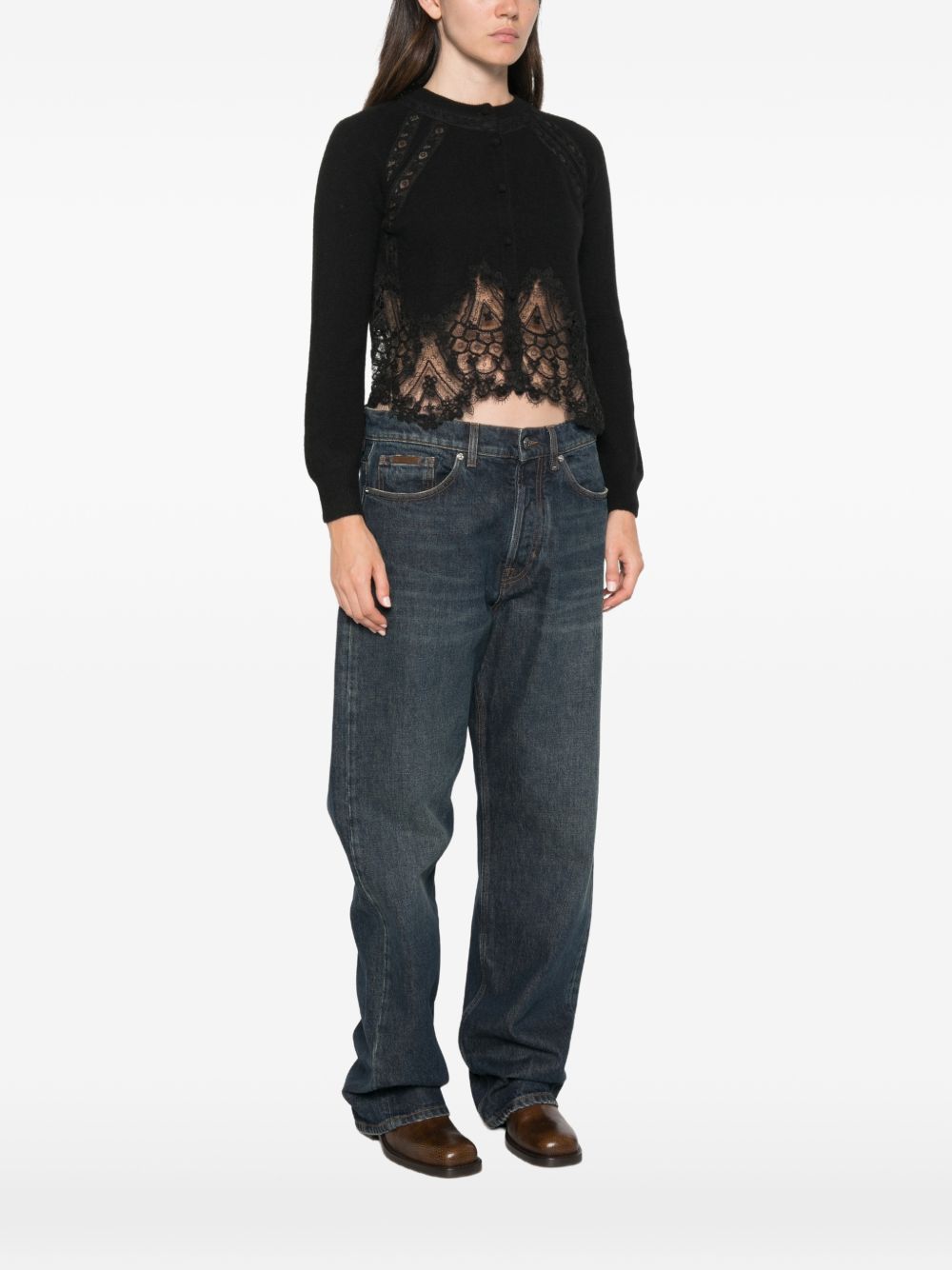 Ermanno Scervino Women Cashmere Lace Cardigan