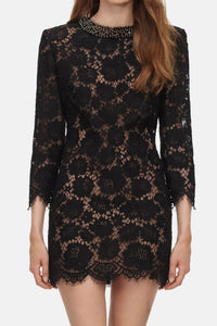 Self-Portrait Self-Portrait Women Black Lace Long Sleeve Mini Dress
