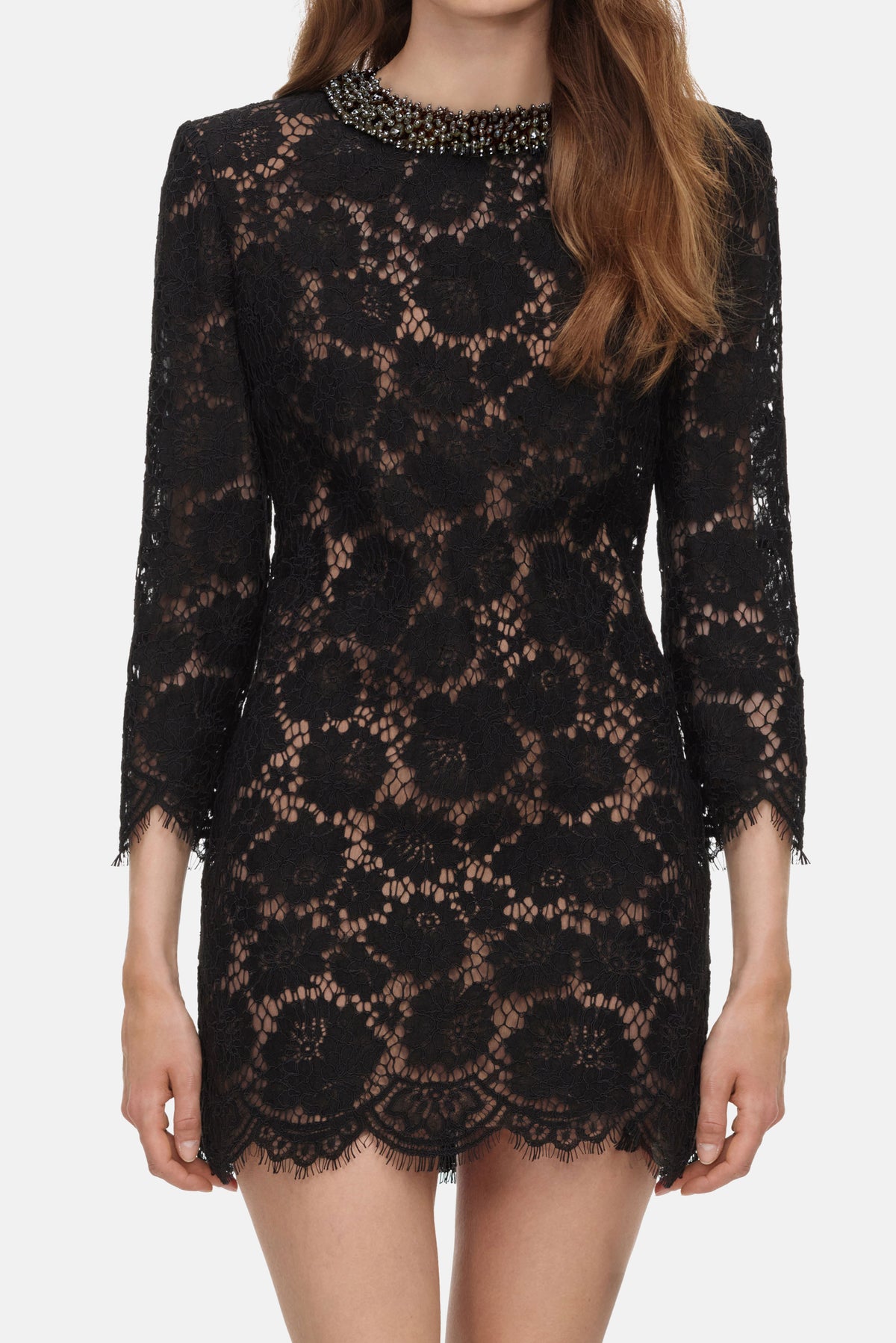 Self-Portrait Self-Portrait Women Black Lace Long Sleeve Mini Dress