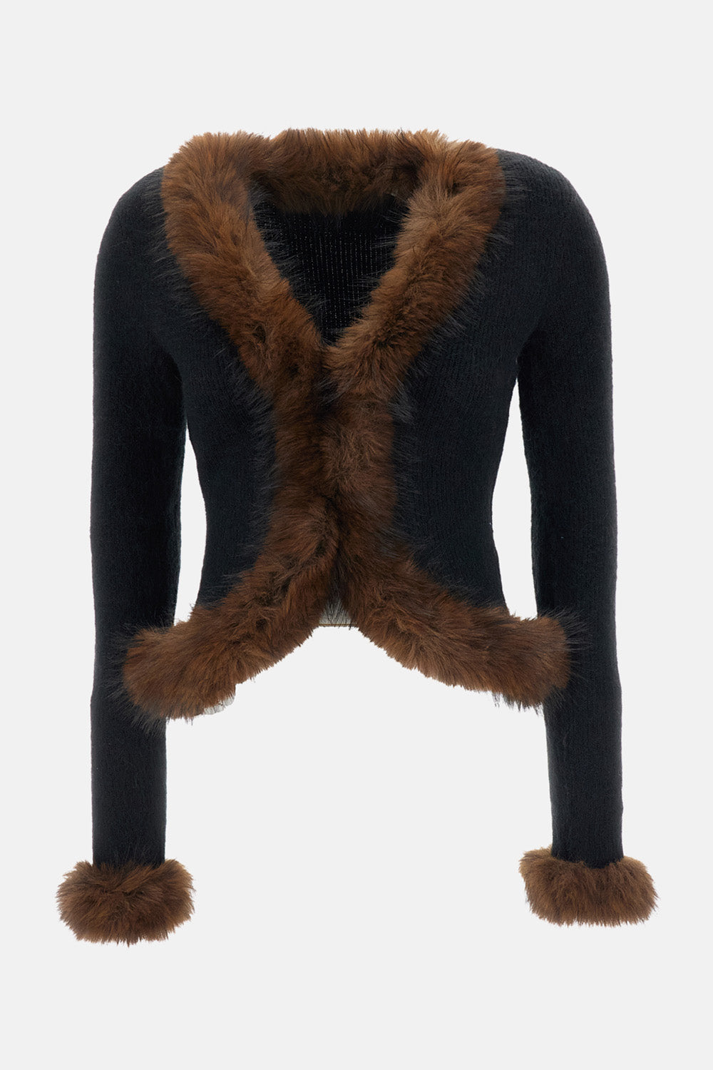 Self-Portrait Self-Portrait Women Faux Fur Knit Cardigan H