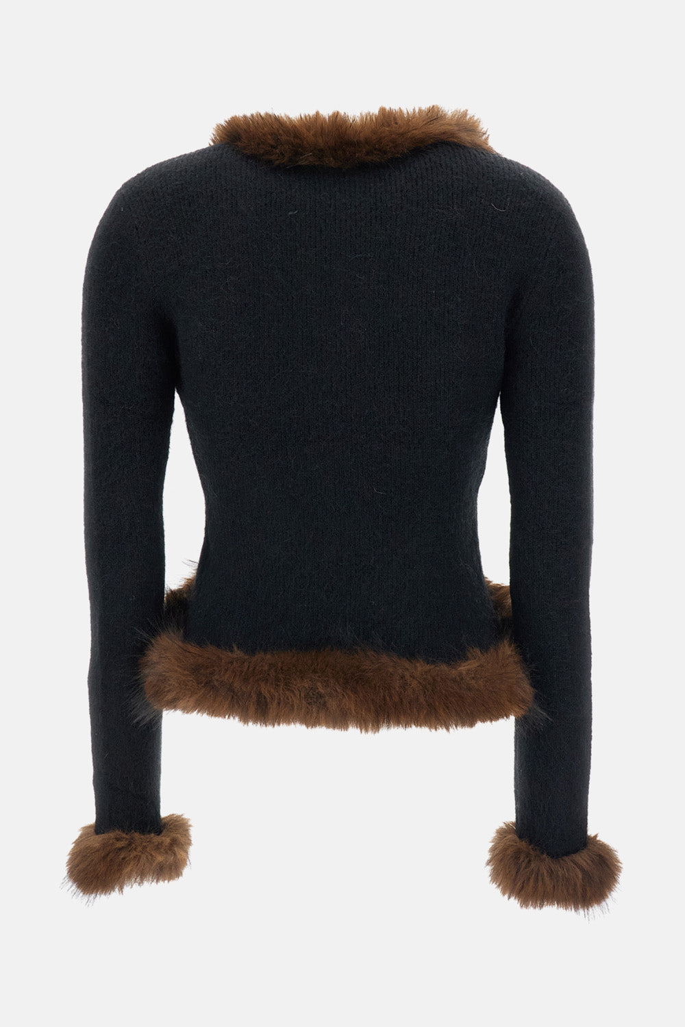 Self-Portrait Self-Portrait Women Faux Fur Knit Cardigan H
