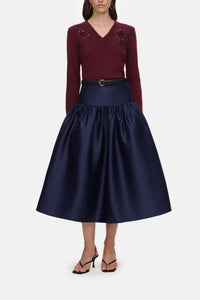 Self-Portrait Self-Portrait Women Burgundy Flower Wool Jumper