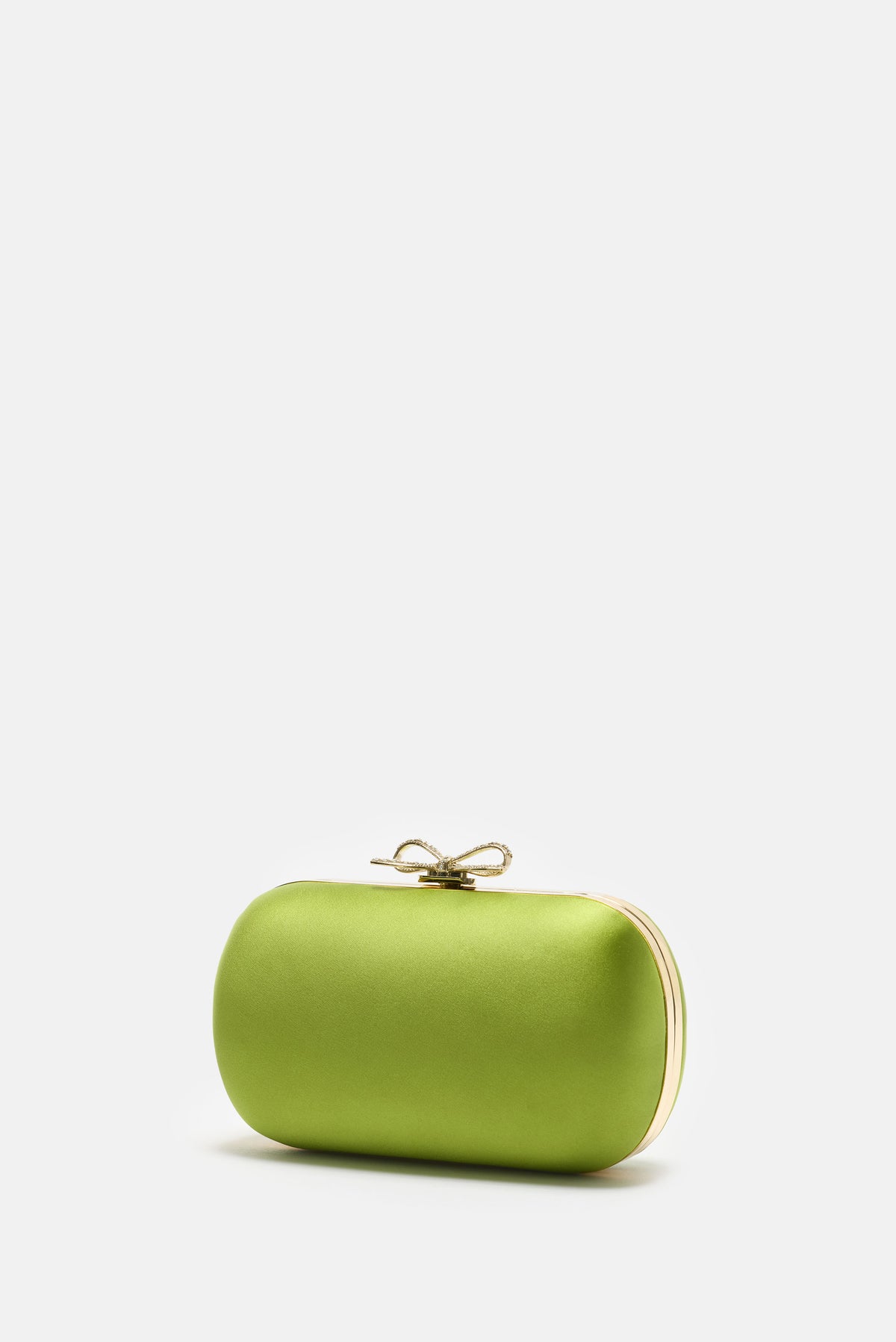 Self-Portrait Self-Portrait Women Green Satin Clutch Bag