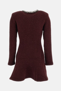 Self-Portrait Self-Portrait Women Textured Knit Embellished Mini Dress
