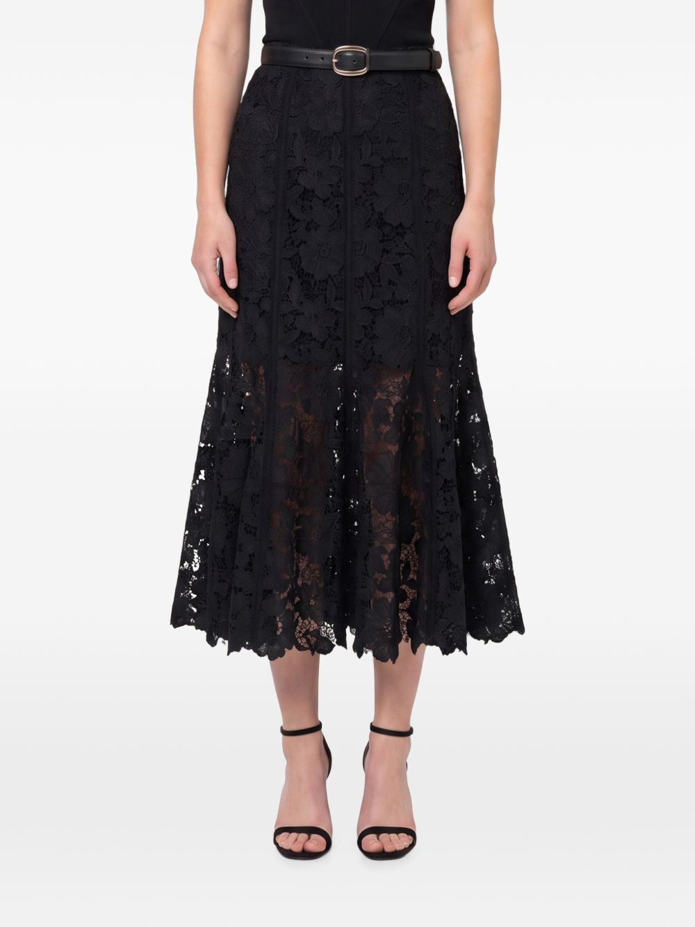SELF PORTRAIT Self Portrait Women Lace Midi Skirt